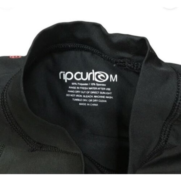 Rip Curl Girl's Black Rash Guard Short Sleeve Size M - Picture 3 of 4